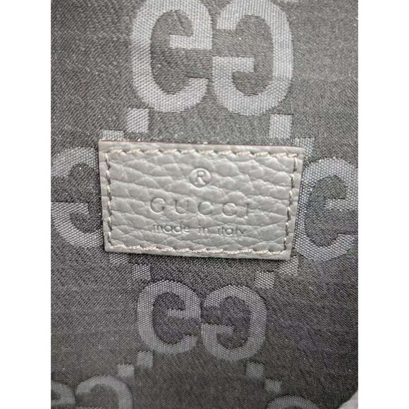 Gucci Ripstop Large GG Monogram Patch Belt Bag Grey Black 90cm 767934 - Picture 7 of 13